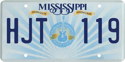 MS license plate HJT119