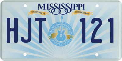 MS license plate HJT121