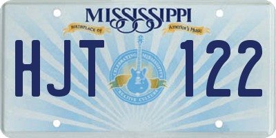 MS license plate HJT122