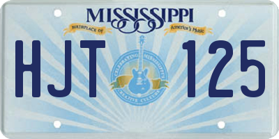 MS license plate HJT125
