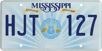 MS license plate HJT127