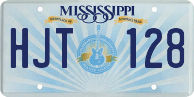 MS license plate HJT128