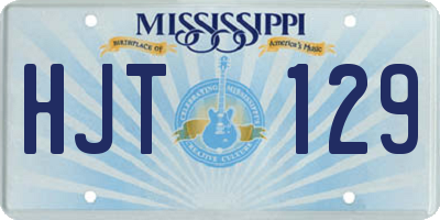 MS license plate HJT129
