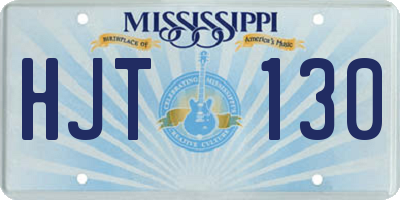 MS license plate HJT130