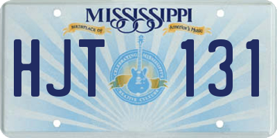 MS license plate HJT131