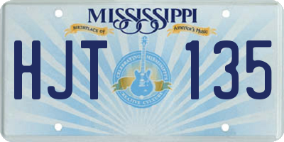 MS license plate HJT135