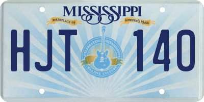 MS license plate HJT140