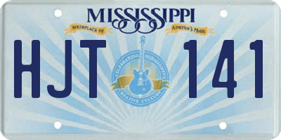 MS license plate HJT141