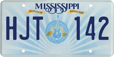 MS license plate HJT142