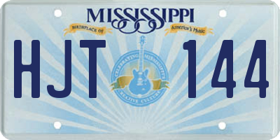MS license plate HJT144