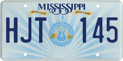 MS license plate HJT145