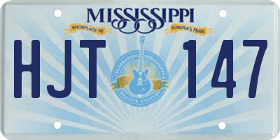 MS license plate HJT147