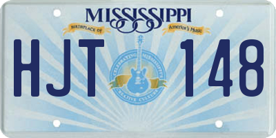 MS license plate HJT148