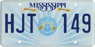 MS license plate HJT149