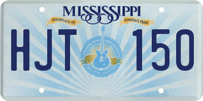 MS license plate HJT150