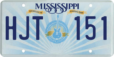 MS license plate HJT151