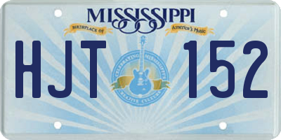 MS license plate HJT152