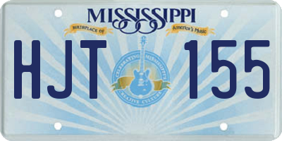 MS license plate HJT155