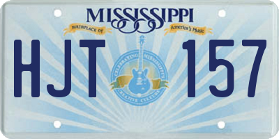 MS license plate HJT157