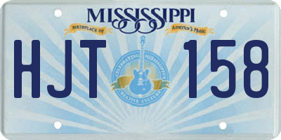 MS license plate HJT158