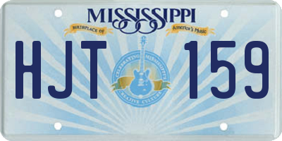 MS license plate HJT159