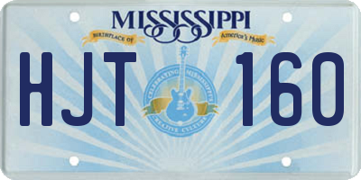 MS license plate HJT160