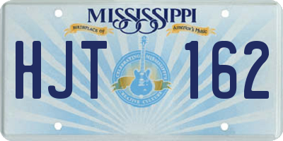 MS license plate HJT162