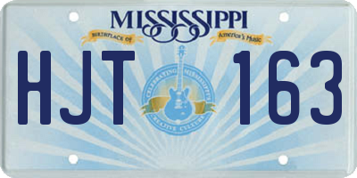 MS license plate HJT163