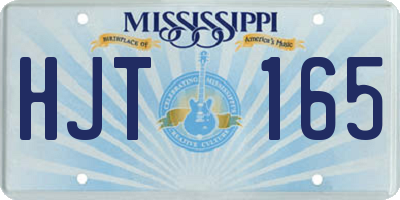 MS license plate HJT165