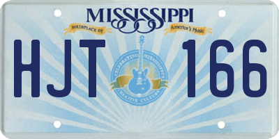 MS license plate HJT166
