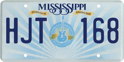 MS license plate HJT168