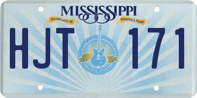 MS license plate HJT171
