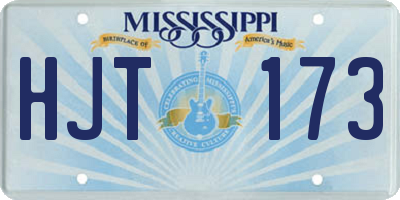 MS license plate HJT173