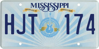 MS license plate HJT174