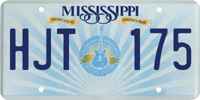 MS license plate HJT175