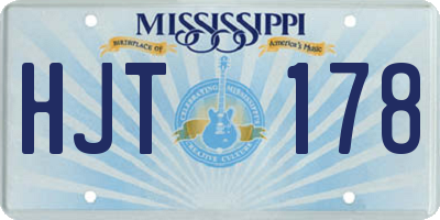 MS license plate HJT178