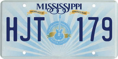 MS license plate HJT179