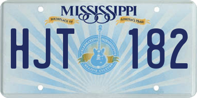MS license plate HJT182