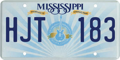 MS license plate HJT183