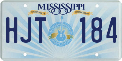 MS license plate HJT184