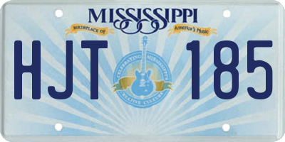MS license plate HJT185