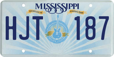 MS license plate HJT187
