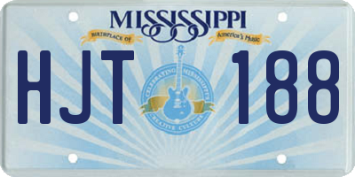 MS license plate HJT188