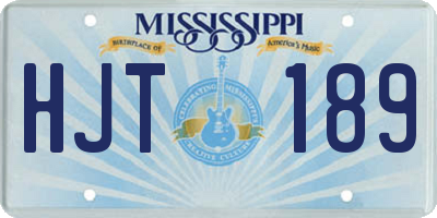 MS license plate HJT189