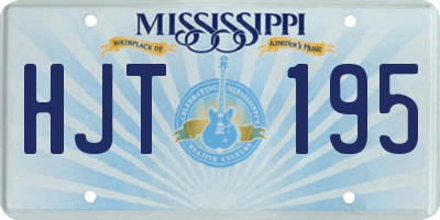 MS license plate HJT195