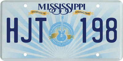 MS license plate HJT198