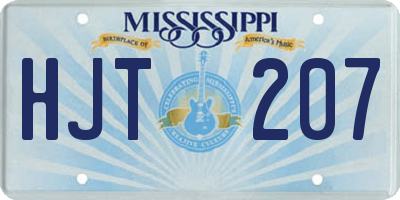 MS license plate HJT207