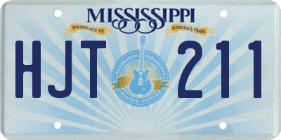 MS license plate HJT211