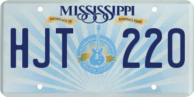MS license plate HJT220