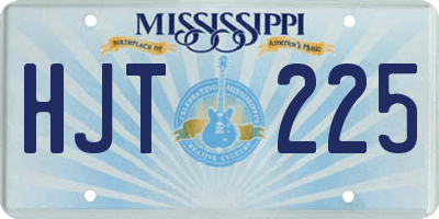 MS license plate HJT225